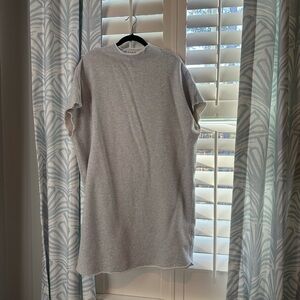 Frank & Eileen Izzie Rolled Funnel Neck Dress — Light Gray